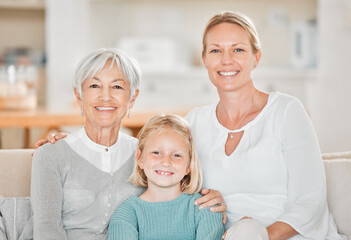 its a family day, but just for the girls. cropped portrait of an adorable little girl at home with h