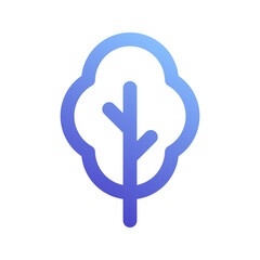 Sticker - tree gradient icon