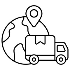 Sticker - Perfect design icon of cargo location 