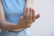 © buraratn - Asian woman having hand numbness