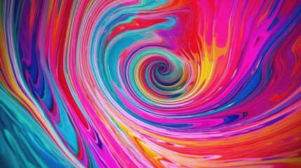 Wall Mural -  Colorful and mesmerizing abstract background with swirling patterns, generative ai