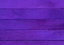Old Purple Wooden Background. Wooden Textured Background. Wooden Painted Lilac Boards Are Located Horizontal In A Row.