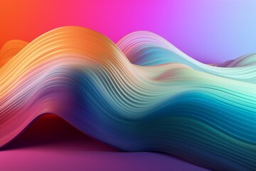 background pattern geometric liquid curve flow flowing futuristic decorative pink vibrant abstract line. Generative AI.