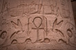 Ägyptische Hieroglyphen im Karnak-Tempel - der Ankh und die Bienen