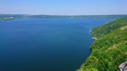 Wall Mural - Panoramic view of Dniester River, Podilski Tovtry National Park, Ukraine