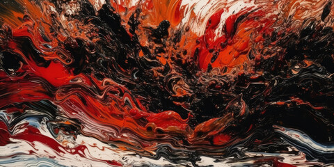 Abstract Figurative Artwork. Colorful Brush Strokes. Generative AI