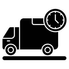 Wall Mural - Perfect design icon of cargo delivery time