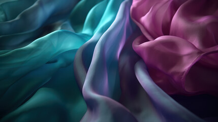 dark vivid color silk background, flowy delicate silk