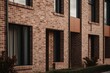 Suburban townhouses with brick veneer in Melbourne, Victoria. Generative AI