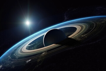 Wall Mural - unknown planet, view from space. deep space exploration. search for a planet to colonize. created wi