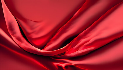 red silk background, Vibrant Red Silk Fabric Red color space on text background