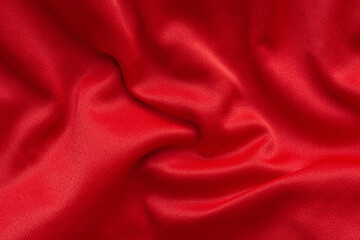 Red sports clothing fabric football shirt jersey texture background