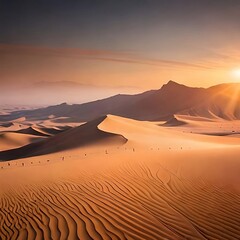  sunset in the desert country