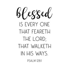 Wall Mural - Blessed Bible Verse PNG, Christian quote, scripture saying