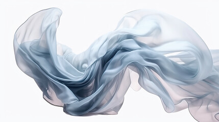 Blue grey silk background, flowy delicate silk