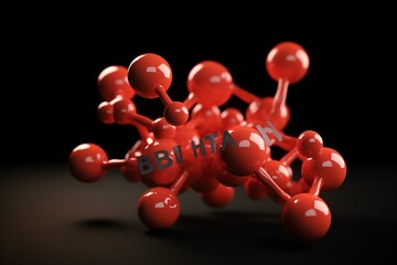 3d rendering of beta-arbutin molecule. generative ai