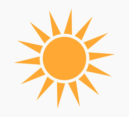 Wall Mural - sun flat design icon.