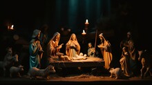 A Beautiful Nativity Scene Of The Birth Of Jesus Christ, AI, AI Technology