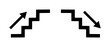 © illust_monster - Upstairs and downstairs icons set. Vector.