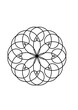  rosette in form einer stilisierten achtstrahligen blüte 