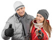 © BillionPhotos.com - Young beauty couple in winter cloth