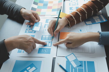 ux graphic designer creative sketch planning application process development prototype wireframe for