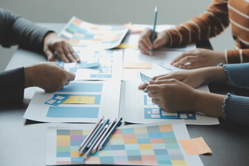 ux graphic designer creative sketch planning application process development prototype wireframe for