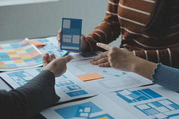 ux graphic designer creative sketch planning application process development prototype wireframe for