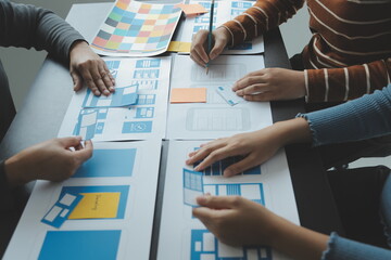 ux graphic designer creative sketch planning application process development prototype wireframe for