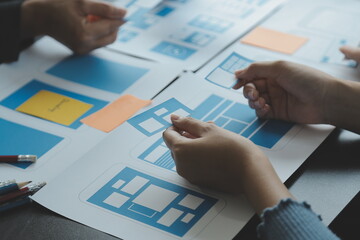 ux graphic designer creative sketch planning application process development prototype wireframe for