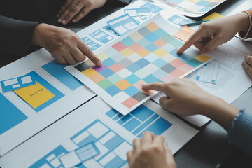 ux graphic designer creative sketch planning application process development prototype wireframe for