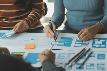 ux graphic designer creative sketch planning application process development prototype wireframe for