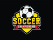 Modern Football Badge with shield vector  logo designs, Modern Soccer Badge logo template, editable text 