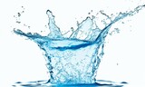 Fototapeta Łazienka - Water splash isolated on white background (Generative AI)