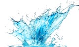 Fototapeta Fototapety do łazienki - Water splash isolated on white transparent background (Generative AI)