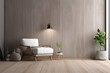 © RPL-Studio - Modern interior with mockup background wall and beautiful decoration. Generative AI