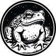 Toad Logo Monochrome Design Style
