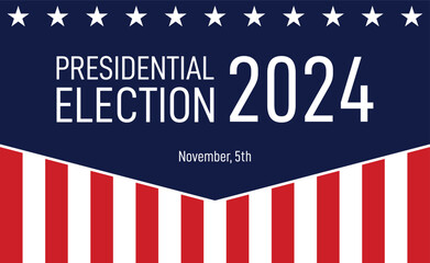 Wall Mural - USA election 2024 vector background