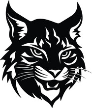 Bobcat Logo Monochrome Design Style

