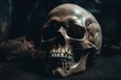 A frightening skull that inspires terror and dread. Generative AI