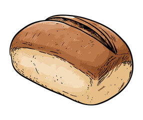 Poster - Freshly baked baguette, a gourmet French meal