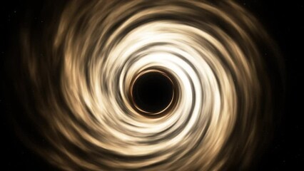 Wall Mural - black hole. accretion disk of matter on the event horizon of black hole. space, light and time are d