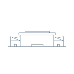 Sticker - Front view of a stadium icon Outline style Vector