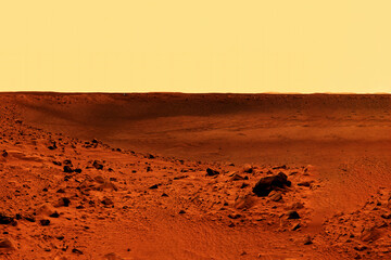 Wall Mural - the surface of the planet mars. elements of this image furnished nasa.
