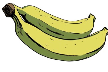 Sticker - pile of ripe bananas stacked on top of each other. Generative AI