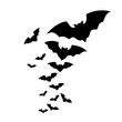 Halloween bats silhouettes vector