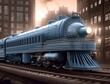 Mercury locomotive. Chicago train. 1936 era. AI Generated.