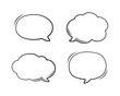© Aletheia Shade - Comic speech bubble outline set. Retro empty comic bubble. Vector illustration doodle.