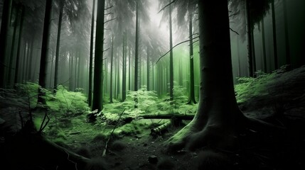 Wall Mural - forest in the night