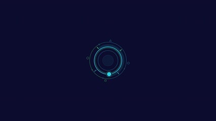 Canvas Print - looped animation of an abstract radial measurement scale hud element.
